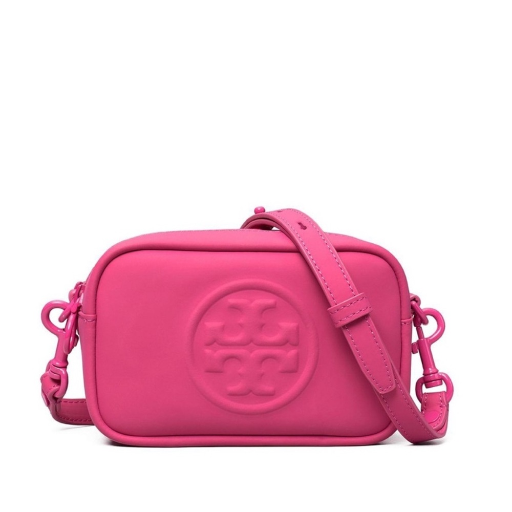 Tory Burch Pink Leather Crossbody Bag with Gold Hardware
